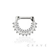 MULTI GEM CZ ARCH SEPTUM HINGED CLICKER